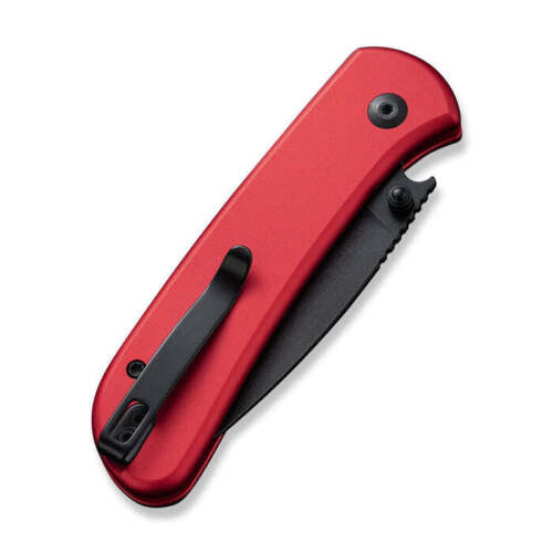 Civivi Qubit Button Lock Folding Knife 3" 14C28N Steel Drop Point Blade Red Aluminum Handle 22030E2 -Civivi - Survivor Hand Precision Knives & Outdoor Gear Store