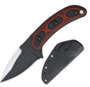 TOPS Sgt Scorpion Fixed Knife 3.25" Black Traction Coated 1095 Carbon Steel Blade Red And Black Micarta Handle SGTS01 -TOPS - Survivor Hand Precision Knives & Outdoor Gear Store