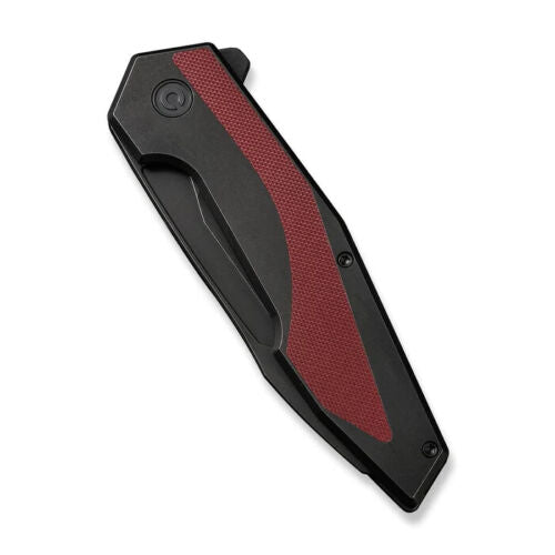 Civivi Hypersonic Frame Folding Knife 3.75" 14C28N Sandvik Steel Extended Tang Blade Black Stainless Steel / Burgundy G10 Inlay Handle 220113 -Civivi - Survivor Hand Precision Knives & Outdoor Gear Store