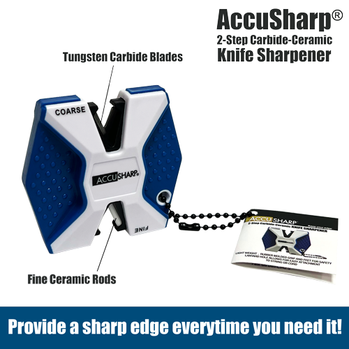 AccuSharp Two Step Diamond-Honed Tungsten Carbide Blades Ceramic Knife Sharpener 342C -AccuSharp - Survivor Hand Precision Knives & Outdoor Gear Store