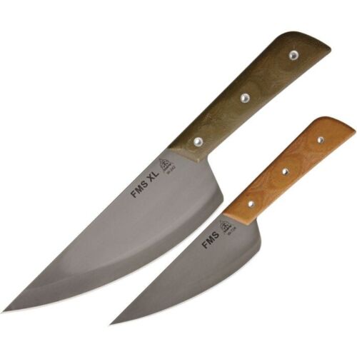 TOPS Frog Market Special Combo Kitchen Knife 7.5" 1095HC Steel Blades OD Green / Tan Canvas Micarta Handles FMSCMB -TOPS - Survivor Hand Precision Knives & Outdoor Gear Store