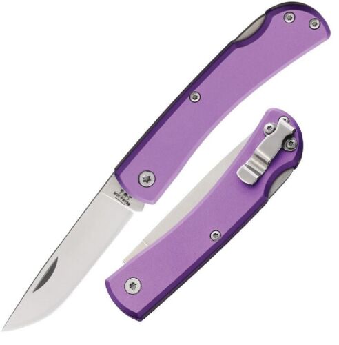 Bear & Son Small Farmhand Lockback Folding Knife 2.63" Stainless Steel Blade Purple Aluminum Handle 137LPL -Bear & Son - Survivor Hand Precision Knives & Outdoor Gear Store