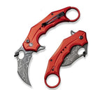Civivi Incisor II Linerlock Folding Knife 2" Damascus Steel Karambit Blade Red Aluminum Handle 16016BDS1 -Civivi - Survivor Hand Precision Knives & Outdoor Gear Store