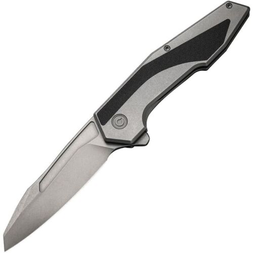 Civivi Hypersonic Frame Folding Knife 3.75" 14C28N Sandvik Steel Extended Tang Blade Stainless Steel / Black G10 Inlay Handle 220112 -Civivi - Survivor Hand Precision Knives & Outdoor Gear Store