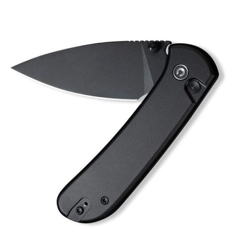 Civivi Qubit Button Lock Folding Knife 3" 14C28N Steel Drop Point Blade Black Aluminum Handle 22030E1 -Civivi - Survivor Hand Precision Knives & Outdoor Gear Store