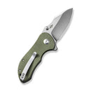 Civivi Gordo Linerlock Folding Knife 2.5" D2 Steel Drop Point Blade Green Canvas Micarta Handle 22018C2 -Civivi - Survivor Hand Precision Knives & Outdoor Gear Store