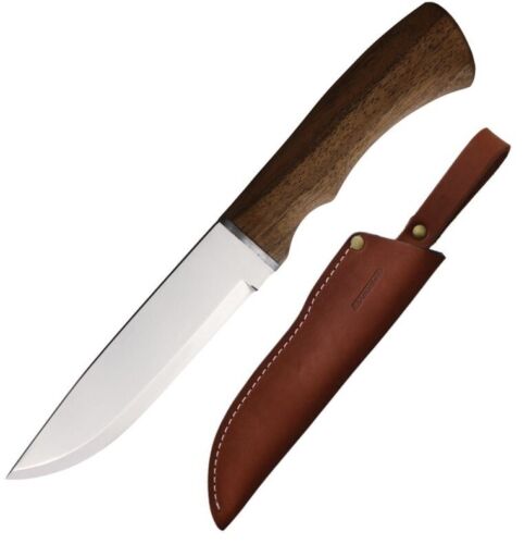 BPS Knives Camping Fixed Knife 5.25" Scandi Grind 1066 Carbon Steel Full Tang Blade Walnut Handle 06CS -BPS Knives - Survivor Hand Precision Knives & Outdoor Gear Store