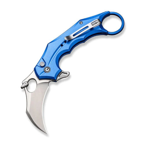 Civivi Incisor II Linerlock Folding Knife 2" Nitro-V Steel Karambit Blade Blue Aluminum Handle 16016B2 -Civivi - Survivor Hand Precision Knives & Outdoor Gear Store