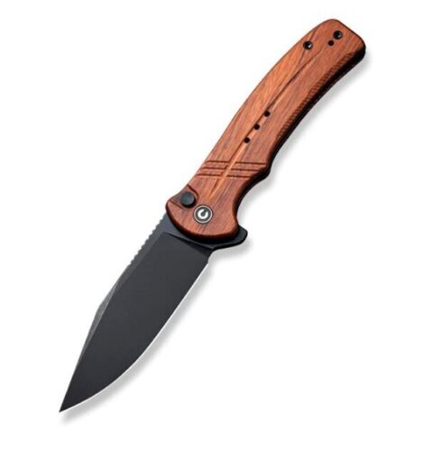 Civivi Cogent Button Lock Folding Knife 3.5" 14C28N Steel Clip Point Blade Guibourtia Wood Handle 20038D8 -Civivi - Survivor Hand Precision Knives & Outdoor Gear Store