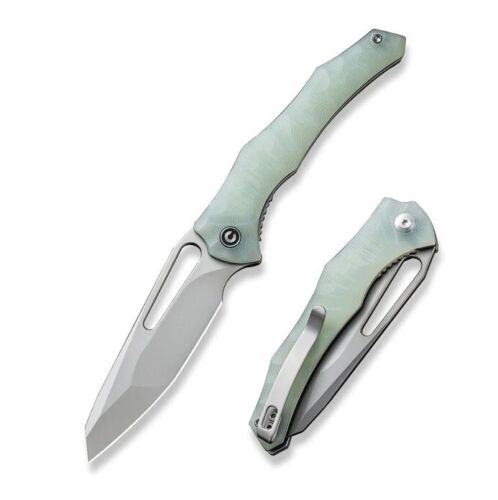 Civivi Spiny Dogfish Linerlock Folding Knife 3.5" 14C28N Sandvik Steel Blade Jade Sculpted G10 Handle 220062 -Civivi - Survivor Hand Precision Knives & Outdoor Gear Store