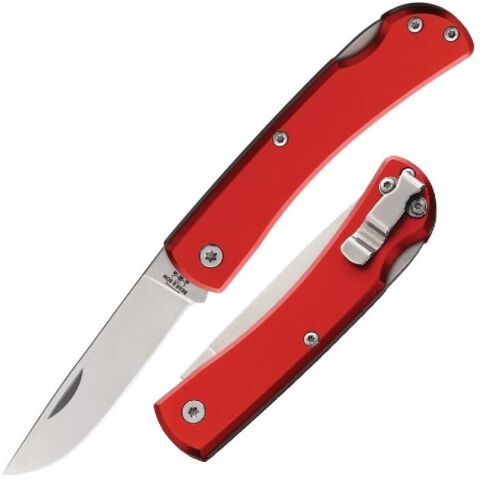 Bear & Son Small Farmhand Lockback Folding Knife 2.63" Stainless Steel Blade Red Aluminum Handle 137LRD -Bear & Son - Survivor Hand Precision Knives & Outdoor Gear Store