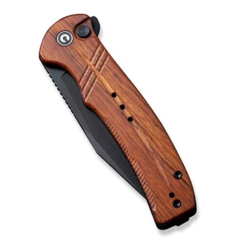 Civivi Cogent Button Lock Folding Knife 3.5" 14C28N Steel Clip Point Blade Guibourtia Wood Handle 20038D8 -Civivi - Survivor Hand Precision Knives & Outdoor Gear Store