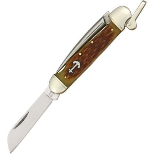 Rough Ryder Folding Knife 440 Steel Sheepsfoot And Marlin Spike Blade Amber Jigged Bone Handle 535 -Rough Ryder - Survivor Hand Precision Knives & Outdoor Gear Store