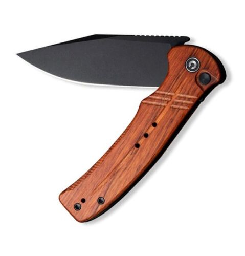 Civivi Cogent Button Lock Folding Knife 3.5" 14C28N Steel Clip Point Blade Guibourtia Wood Handle 20038D8 -Civivi - Survivor Hand Precision Knives & Outdoor Gear Store