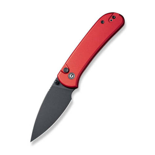 Civivi Qubit Button Lock Folding Knife 3" 14C28N Steel Drop Point Blade Red Aluminum Handle 22030E2 -Civivi - Survivor Hand Precision Knives & Outdoor Gear Store