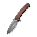 Civivi Mini Praxis Linerlock Folding Knife 3" Damascus Steel Extended Tang Blade Brown Wood Handle 18026CDS1 -Civivi - Survivor Hand Precision Knives & Outdoor Gear Store