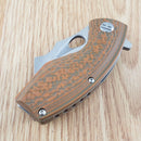 Bestech Knives Lizard Liner Folding Knife 2.5" D2 Tool Steel Blade Orange/Green G-10 Handle