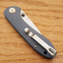 CJRB Small Feldspar Linerlock Folding Knife 3" D2 Tool Steel Blade Blue/Gray G10 Handle