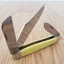Case XX Large Stockman Pocket Knife Carbon Steel Blades Yellow Synthetic Handle