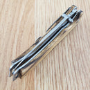 Elk Ridge Linerlock Folding Knife 3.25" 3Cr13 Steel Blade Zebra Wood Handle