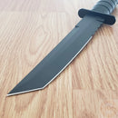 KA-BAR Fixed Knife 8" 1095 Steel Tanto Blade Black Rubber G / Carbon Steel Handle 1245