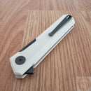 Bestech Knives Bestechman Dundee Linerlock Folding Knife 3.5" D2 Tool Steel Blade White G10 Handle