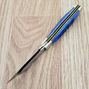 Frost Cutlery Coke Bottle Pocket Knife Stainless Steel Blades Blue Jigged Bone Handle