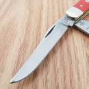 Case XX Mini Trapper Pocket Knife Carbon Steel Blades Red Smooth Synthetic Handle