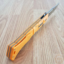 Cold Steel Large Luzon Folding Knife 6" 8Cr13MoV Stainless Steel Blade Orange GFN Handle