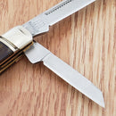 Rough Ryder Congress Pocket Knife Stainless Blades Imitation Tortoise Handle