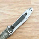 Kershaw Leek Assisted Folding Knife 3" Damascus Steel Blade Stainless Handle