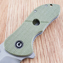 Civivi Gordo Linerlock Folding Knife 2.5" D2 Tool Steel Blade Green G10 Handle