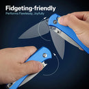 Civivi Qubit Folding Knife 3" 14C28N Sandvik Steel Blade Blue Aluminum Handle
