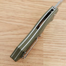 Artisan Eagle Liner Folding Knife 3.63" D2 Tool Steel Blade Green G10 Handle