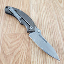 Bastinelli Creations Folding Knife 3.13" D2 Tool Steel Blade Black G10 / Titanium Handle