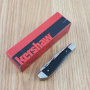 Kershaw Gadsden Pocket Knife 7Cr17MoV Steel Clip/Spey Blades Black G10 Handle