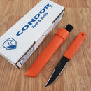 Condor Bushglider Fixed Knife 4.25" 1095HC Steel Full Blade Polypropylene Handle