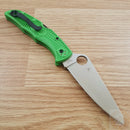 Spyderco Pacific Salt 2 Folding Knife 3.76" LC200N Steel Blade Green FRN Handle