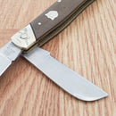 Rough Ryder Stockman Pocket Knife Stainless Steel Blades Brown Micarta Handle