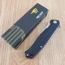 Bestech Knives Swordfish Liner Folding Knife 4" D2 Tool Steel Blade Black G10 Handle