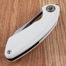 Bestech Knives Bihai Linerlock Folding Knife 2.13" 14C28N Steel Blade White G10 Handle