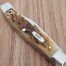 Case XX Cutlery Small Texas Jack Pocket Knife Chrome Vanadium Blades Bone Handle 00077