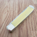 Case XX Cutlery Trapper Pocket Knife Carbon Steel Blades Smooth Yellow Synthetic Handle 00161