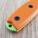 ESEE Model 3 Fixed Knife 3.75" Green Powder Coated 1095HC Steel Blade Orange G10 Handle 3PMVG