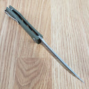 Bestech Knives Scimitar Folding Knife 3.75" D2 Tool Steel Blade Green G10 Handle