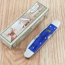 Frost Cutlery Whittler Pocket Knife Stainless Steel Blades Smooth Bone Handle