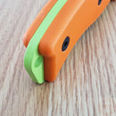 ESEE Model 6 Plain Edge Fixed Knife 5.75" Venom Green Powder Coated 1095HC Steel Blade Orange G10 Handle 6PVG