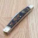 Rough Ryder Congress Pocket Knife Stainless Blades Imitation Tortoise Handle
