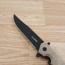 Cold Steel Large Luzon Folding Knife 6" 8Cr13MoV Steel Blade Tan GFN Handle
