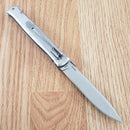 Rough Ryder Thin Man Folding Knife 3.75" Stainless Steel Blade Brushed Stainless Handle